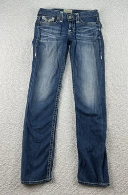 Pantalones de mezclilla elásticos azules rectos Big Star Liv para mujer talla 25R Western Foto 1 de 4