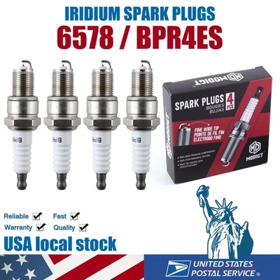 Juego de 4 bujías de iridio OEM 6578 BPR4ES aptas para Chevrolet Chrysler Cadillac Foto 1 de 4