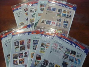 CELEBRATE THE CENTURY 1900-1990. Kompletter 10 Bogen Satz VERSIEGELTE US Briefmarken 34,95 $ - Bild 1 von 10