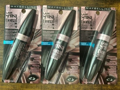 Maybelline Lash Sensational Luscious Waterproof Mascara # 704 Very Black 3 Pack - Image 1 of 3