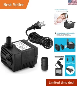 Compact 90 GPH Fountain Pump for Small Water Features - Ultra Silent Operation - Picture 1 of 9