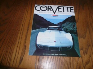 Chevrolet Corvette 1975 folleto de ventas - vintage - Imagen 1 de 5