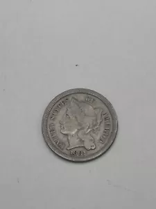 1881 3 Cent Nickel XF - Picture 1 of 2