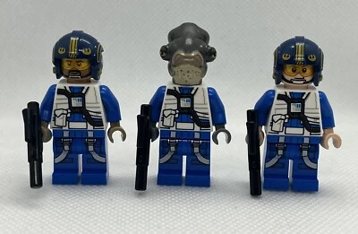 NEW LEGO MINIFIGURE Star Wars 3x New Republic Rebel Pilots Pack READ DESCRIPTION - Image 1 of 3