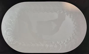 Rosenthal Germany Bjorn Wiinblad Lotus White Platinum Trim Large Serving Platter - Picture 1 of 2