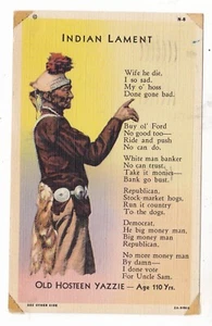 1948 LAS VEGAS NEW MEXICO INDIAN LAMENT OLD HOSTEEN YAZZIE NAVAJO POSTCARD MN !! - Picture 1 of 2