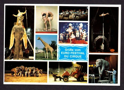 Busch-Roland EURO-FESTIVAL DU CIRQUE Stuttgart * Grußkarte um 1970   - Bild 1 von 3