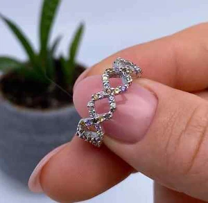 Natural Amethyst, Topaz, Citrine and Period gemstones Ring, Silver 925, size 8US - Picture 1 of 3