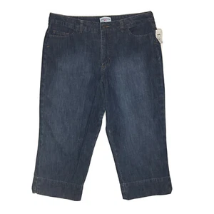 George Martha Jeans Women’s 14 Blue Denim Capri Straight Leg Capris NWT - Picture 1 of 9