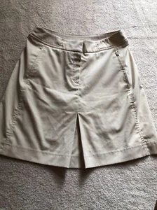 TAIL Womens Skort 6 Beige Khaki Golf Flat Front  with pleat, zip Pockets - Picture 1 of 6