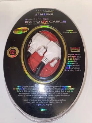 NEW Samsung Premier Dual DVI-I (24+5) Male to Male Digital Video Cable HD 1080p - Image 1 of 4