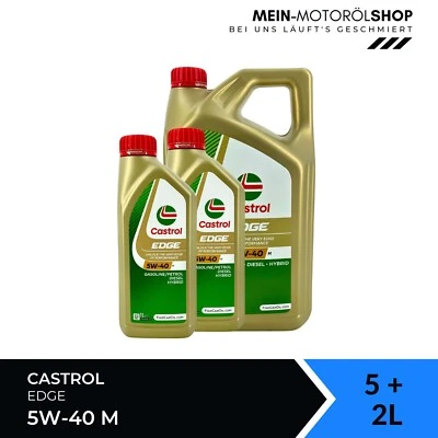 Castrol Edge 5W-40 M VW 511 00 BMW Longlife-04 Fiat 5+2 litros = 7 litros