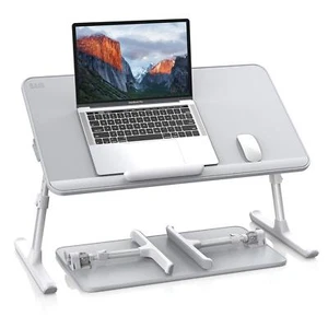 Leather Laptop Bed Tray Table Adjustable Laptop Stand with Removable Stopper ... - Picture 1 of 7