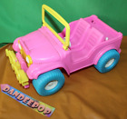 Jouet interactif vintage original véhicule Barbie Jeep rose