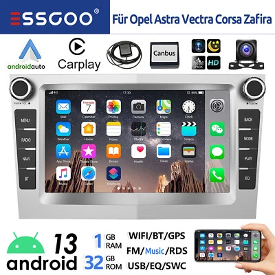 Android 12 Autoradio GPS Navi RDS +Kam Für Opel Astra H Corsa C D Zafira Carplay - Bild 1 von 4