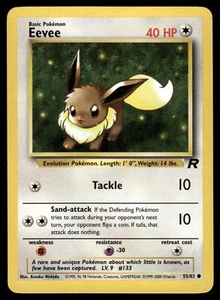 Eevee MP 55/82 Team Rocket Pokemon Card - Picture 1 of 2