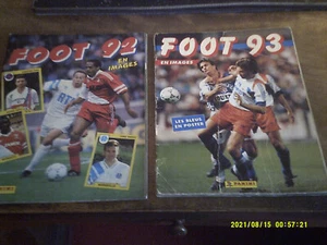 2 ALBUMS PANINI FOOTBALL 1992 ET 1993 FRANCE INCOMPLETS ZINEDINE ZIDANE ROOKIE - Imagen 1 de 7