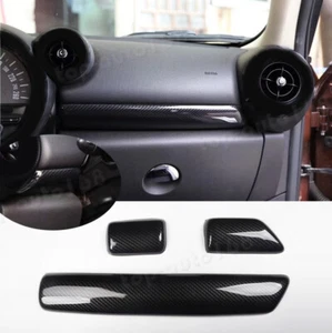Carbon Fiber Look Center Console Cover Trim For MINI Countryman R60 2011-2016 - Picture 1 of 4