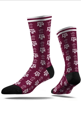 Texas A&M Aggies Dress Socks Strideline University NCAA Cover