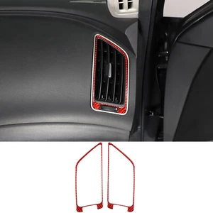 Red Carbon Fiber  Inner Side Air Vent Outlet Cover Trim For Infiniti Q50 2015-23 - Picture 1 of 15