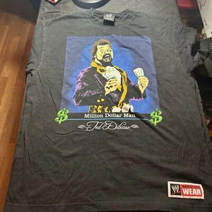 WWF/WWE Men’s Size XL Million Dollar Man Ted Dibiase Black T-shirt - Picture 1 of 5