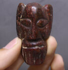 6CM Hongshan Culture Old Jade Carve Primitive People Person Head Amulet Pendant