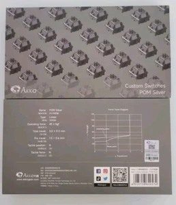 Akko POM Silver Mechanical Switch Linear 2x45 BRAND NEW FREE SHIPPING - Picture 1 of 1