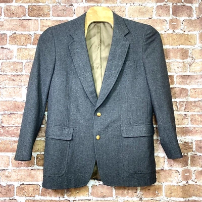 Vintage 1990’s Neil Martin for The Broadway 100% Wool Sport Coat Grey 44L Korea - Image 1 of 4