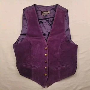 Vintage Braetan Weste Lila Wildleder Western Snap Up Gr. S  - Bild 1 von 11