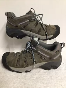 Keen Voyager Leather Brown Low Outdoor Hiking Trail Lace Up Shoes Womens Sz 11 - Picture 1 of 9