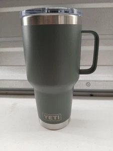 YETI Rambler 30oz Handled Mug Green With Stronghold Lid  - Picture 1 of 4