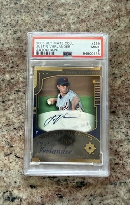 2005 Upper Deck Ultimate Collection Justin Verlander RC Auto 36 / 99 - PSA 9 !! - Image 1 of 2