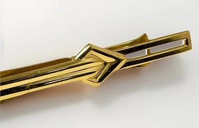 Clip de corbata Art Deco tono dorado vintage elegante barra de regalo para hombre” Foto 1 de 4