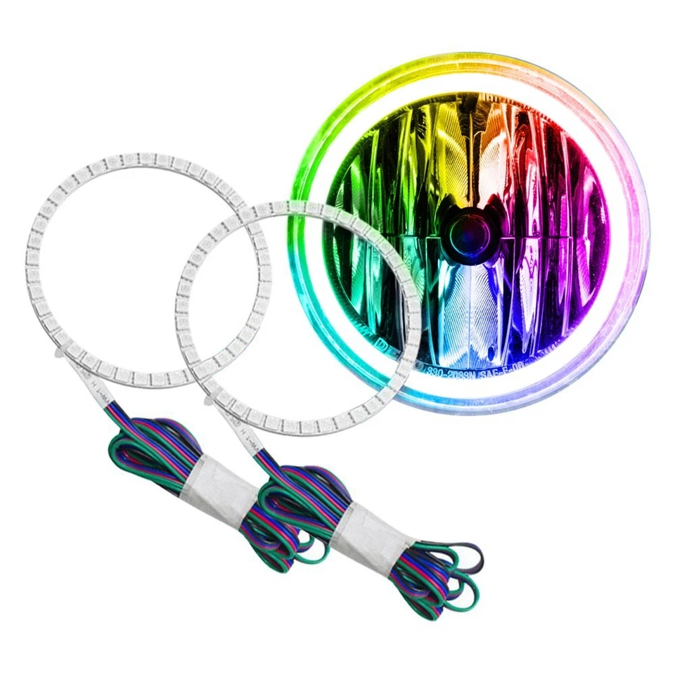 LED Fog Lights Halo Ring Lights ColorSHIFT For 2006-2014 Ford F-150 — 第 1/4 张图片