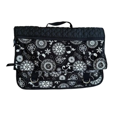 Thirty One Onyx Medallion Garment Bag Hanging Luggage Black and White - Image 1 of 4