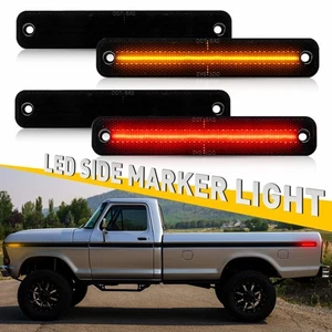 4PCS Front & Rear Side Marker Light Lamp Assemblies for Ford Truck, Bronco & Van - Picture 1 of 14