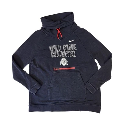 Nike Ohio State Buckeyes Capucha Cuello Embudo Sudadera con Capucha Para Mujer Mediana Negra Foto 1 de 4