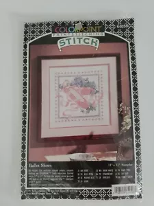 NEW "Ballet Shoes" Kit Cross Stitch Colorpoint Bucilla 11" x 11" Crafts 64058 - Picture 1 of 2