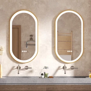 Espejo de baño LED ovalado regulable espejo de baño con iluminación LED antiherraje - Imagen 1 de 26