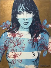 DAVID BROMLEY Nude "Natalia" Polymer & Gold Leaf on Canvas 120cm x 90cm