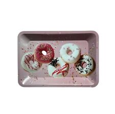 Donut Metal Cigarette Rolling Tray Approx. 7"x5"