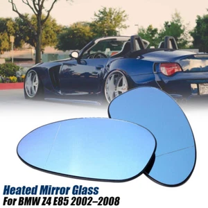 For BMW E85 2002–2008 Z4 M Coupe Left+Right Side Blue Heated Mirror Wing Glass - Picture 1 of 9