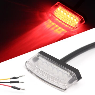 Motorcycle 6 LED Red Tail Light Running Rear Stop Brake Lamp Universal Motorbike - Image 1 of 4