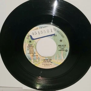 Alice Cooper I Never Cry / Go To Hell  Promo 7" 1976 VG+ Vinyl 45 WBS 8228 - Picture 1 of 2
