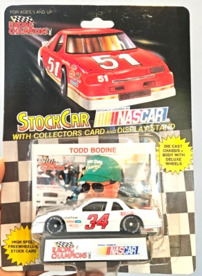 Racing Champions 1991 Todd Bodine Stock Car nuevo paquete coleccionistas soporte para tarjetas Foto 1 de 3