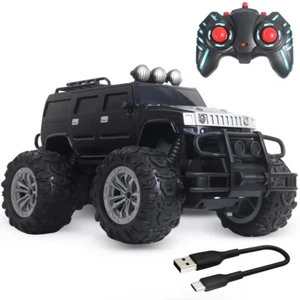 Wembley RC Offroad Monster Truck for Kids | 2 Speeds, 4 Headlight Modes, Black" - Picture 1 of 10