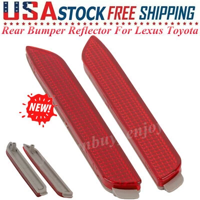 🔥2x Left Right Rear Bumper Reflector Light Lamp Case For 2019-2023 Toyota RAV4 - Image 1 of 4