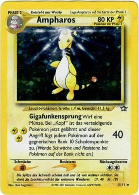 Pokémon TCG "Amparos" - Neo Genesis 2000#1/111 Deutsch NM - MT Holo - Bild 1 von 2