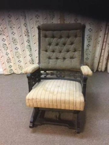 Antique Victorian Platform Rocker - needs tender refurbishment - circa 1900 ? Cover