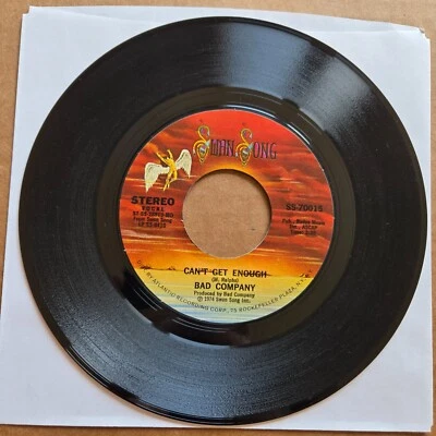 BAD COMPANY Can't Get Enough 45 7" Record Vinyl Records Foto 1 de 2